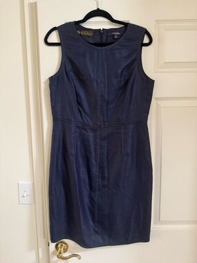 Brooks Brothers Navy Sleeveless Sheath Dress